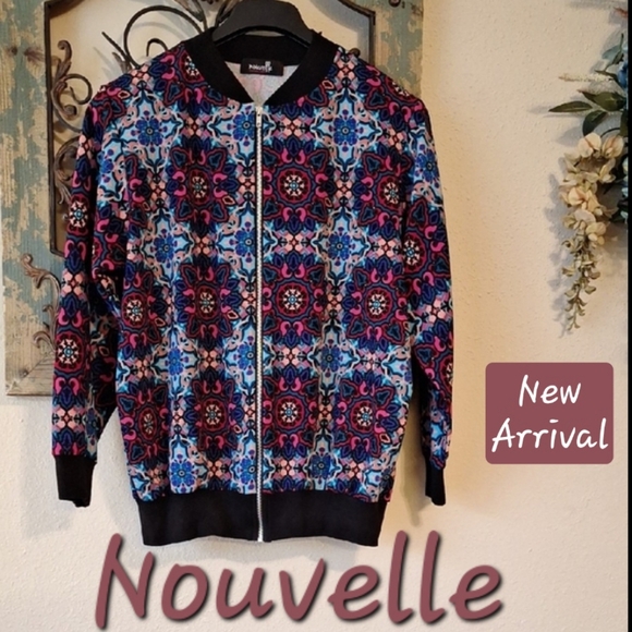 Multicolor Patterned Jacket. Size S NWOT (Runs very big) - Picture 1 of 10